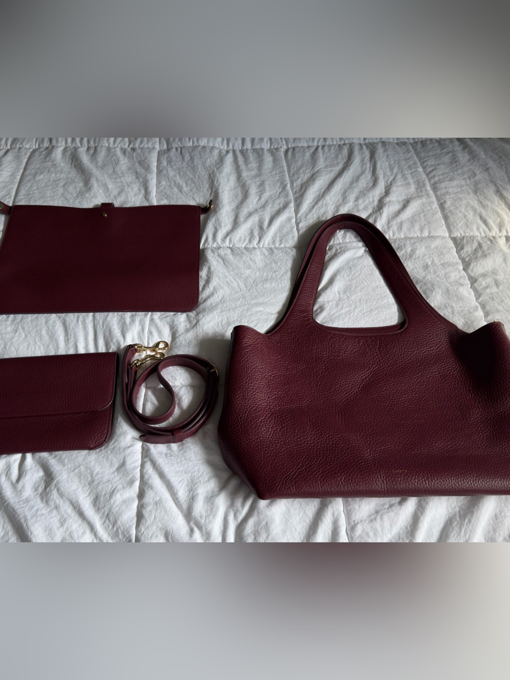 Cuyana System Tote - Burgundy